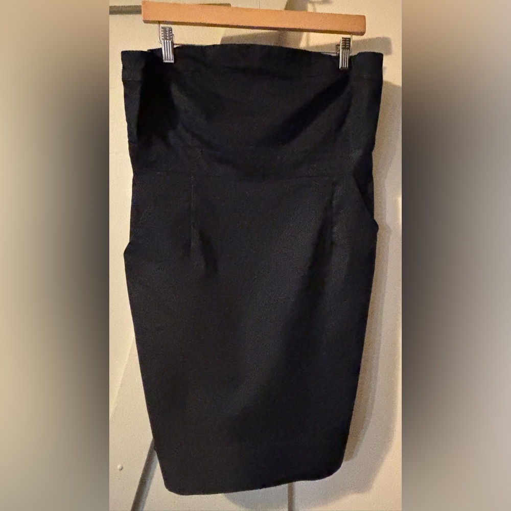 New York & Company Dark Navy Strapless Fitted Dress w Pockets size 12